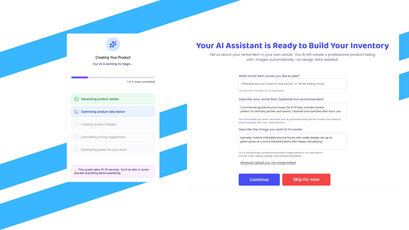 AI-Powered Inventory Generation for E-Commerce & Rental Business
